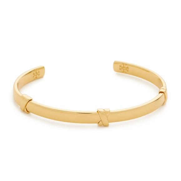 Tory Burch Jewelry - Tory Burch Women's Metallic Wrapped Bar Cuff